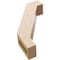 Ekena Millwork 3-inch W x 10-inch D x 14-inch H Burlington Rough Cedar Woodgrain TimberThane Knee Brace, Primed BRCUR03X10X14BURRCPR - alternate 5
